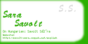 sara savolt business card